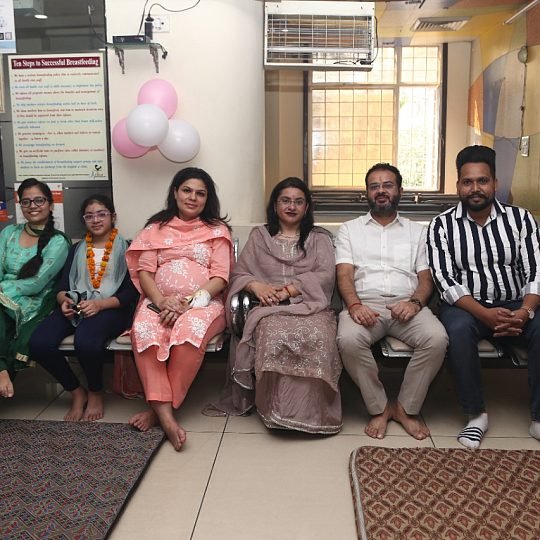 Staff in the waiting area