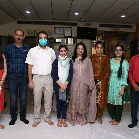 Staff at the hospital reception